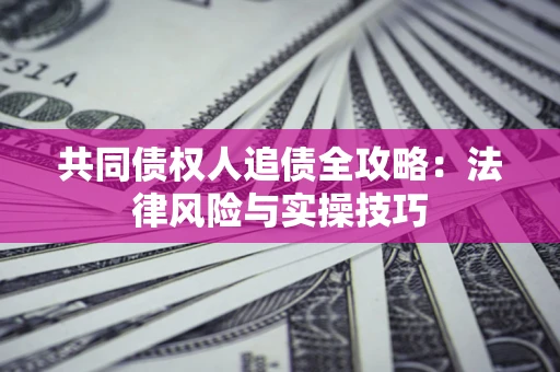 武汉共同债权人追债全攻略：法律风险与实操技巧