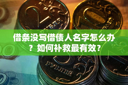 武汉借条没写借债人名字怎么办？如何补救最有效？