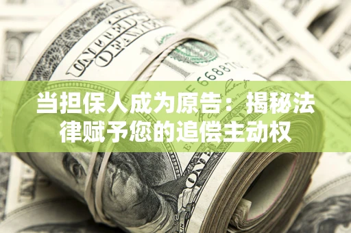 武汉当担保人成为原告：揭秘法律赋予您的追偿主动权