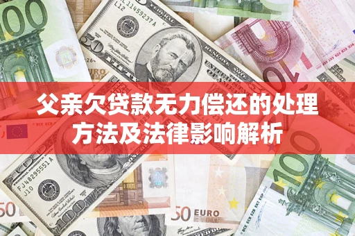 武汉父亲欠贷款无力偿还的处理方法及法律影响解析